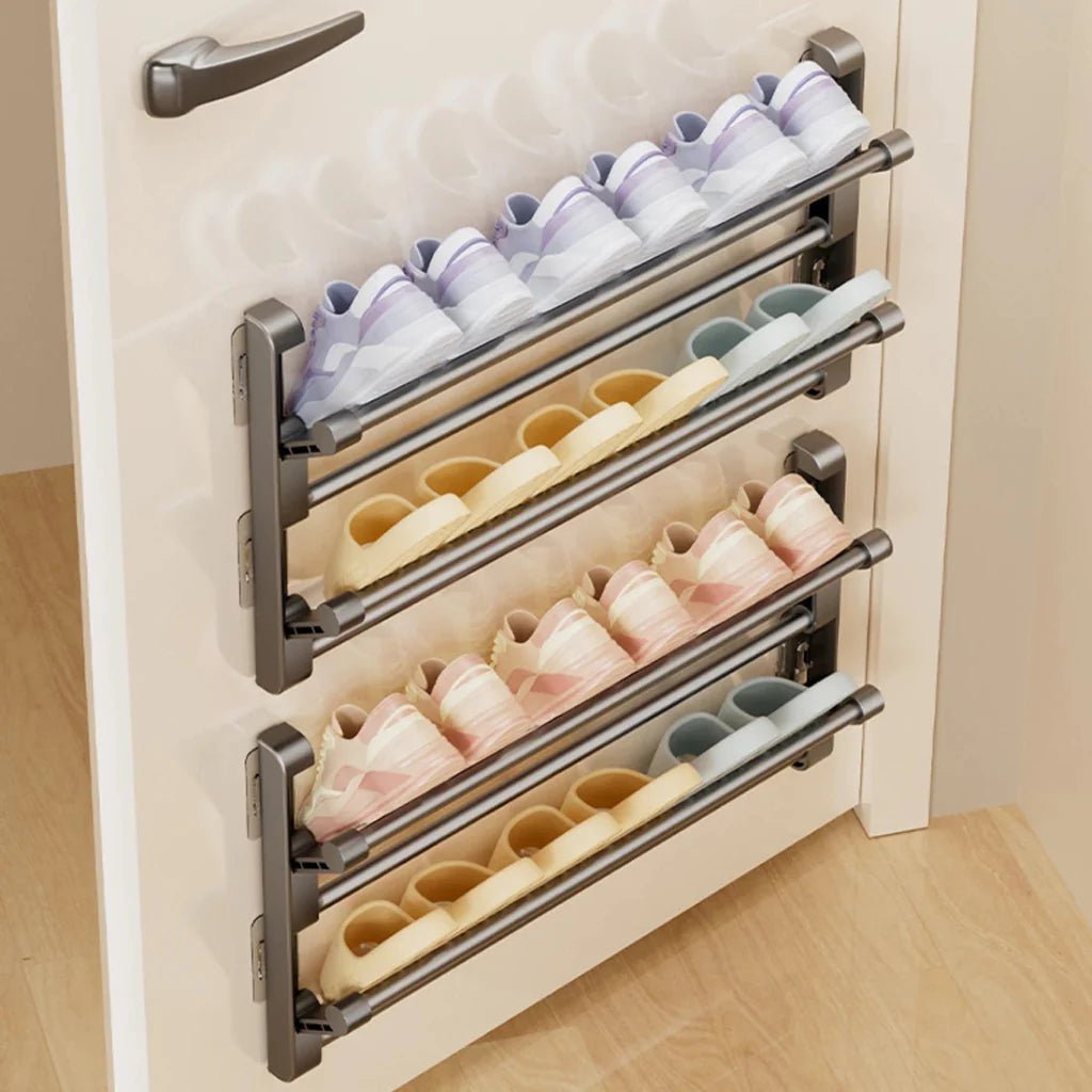 Schuhregal Wandmontage – platzsparender Schuhhalter mit Abtropffunktio – Bolendo