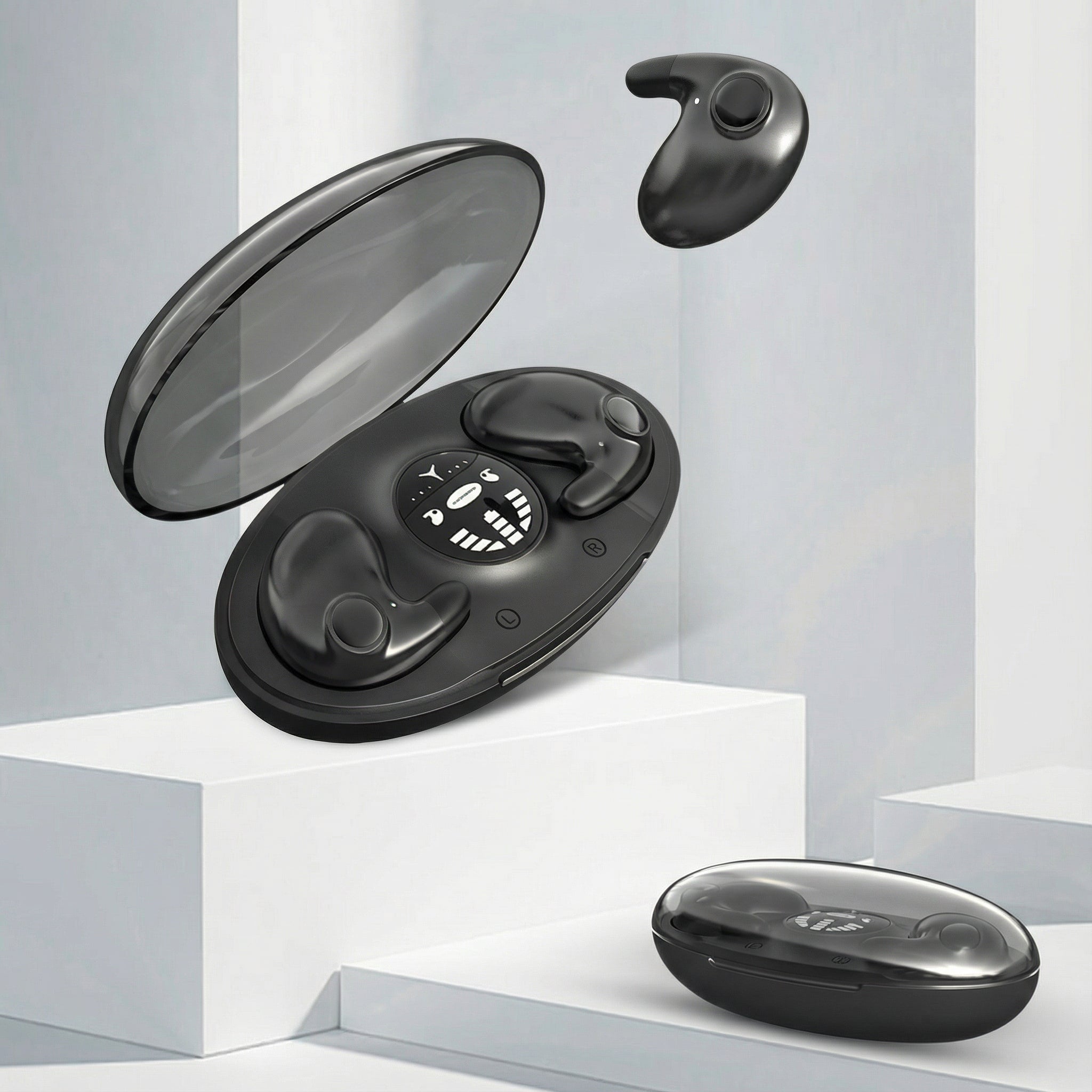 Bezdrátová sluchátka na spaní – Ultratenká, Bluetooth 5.3 a ochrana proti stříkající vodě IPX5