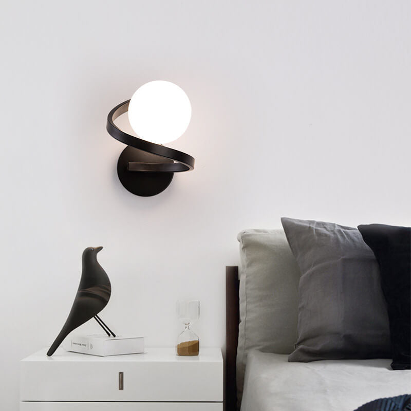 GlowFlex - moderna lampada da parete minimalista curva in ferro