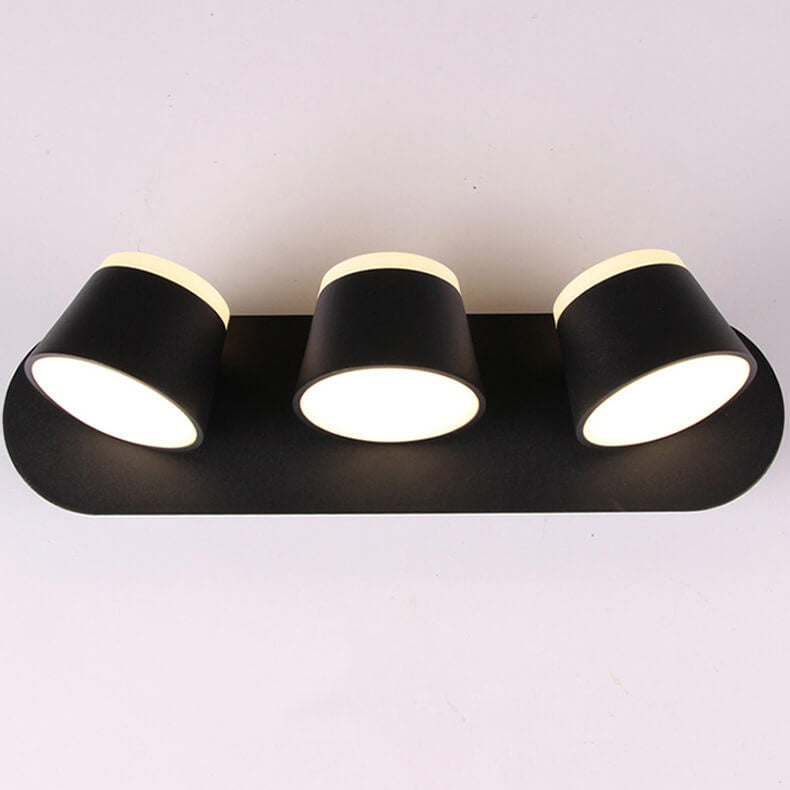 Nordic drejelig cylindrisk skærm LED-væglampe 1/2/3 flammer