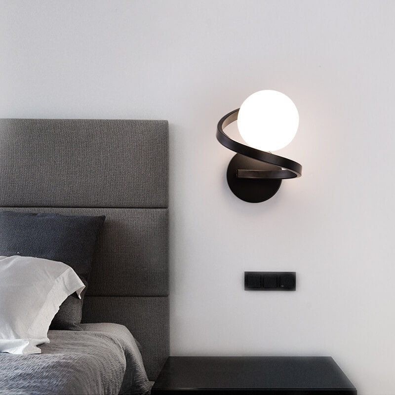 GlowFlex - moderna lampada da parete minimalista curva in ferro