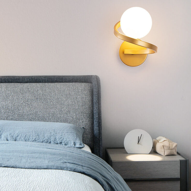 GlowFlex - moderna lampada da parete minimalista curva in ferro