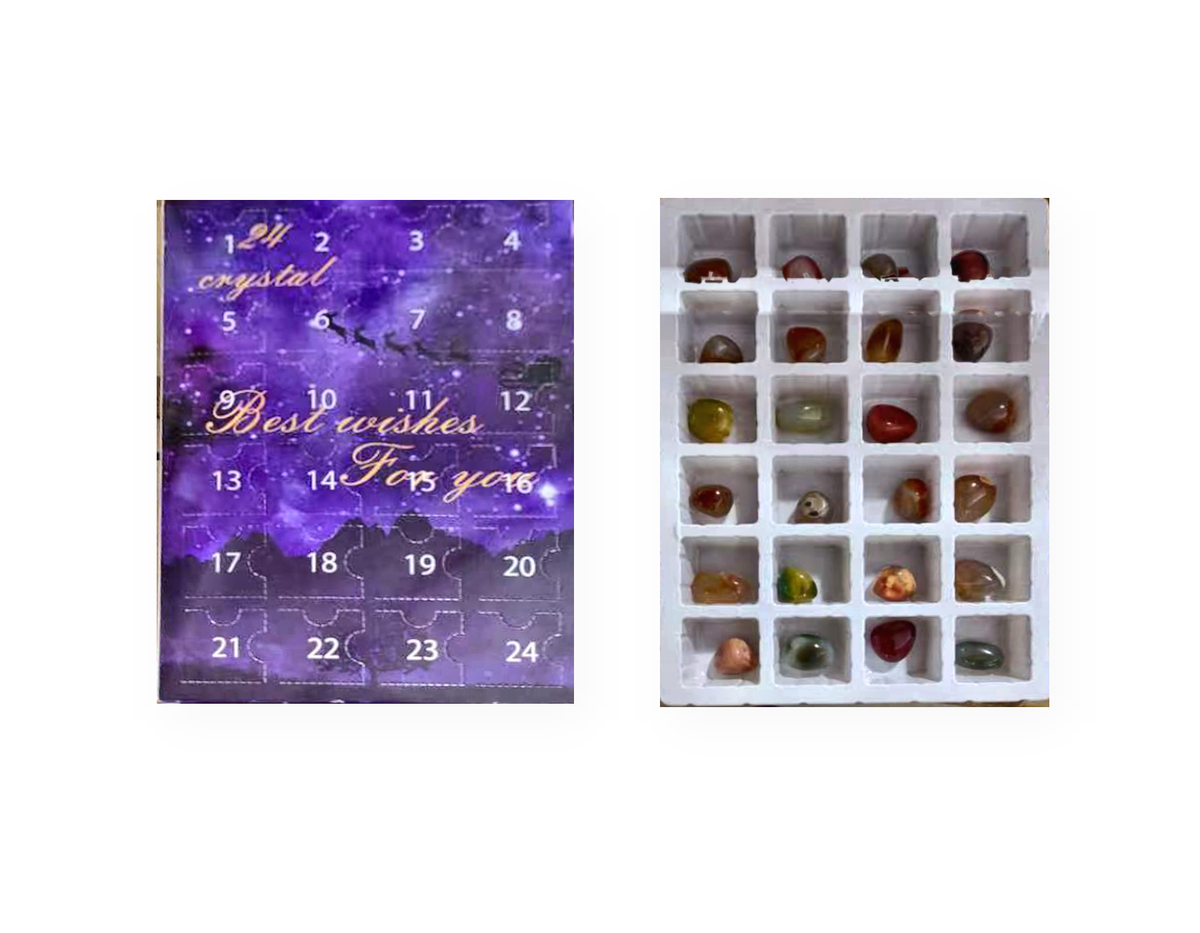 Aurelia – Adventskalender 2025 met 24 natuurlijke kristallen