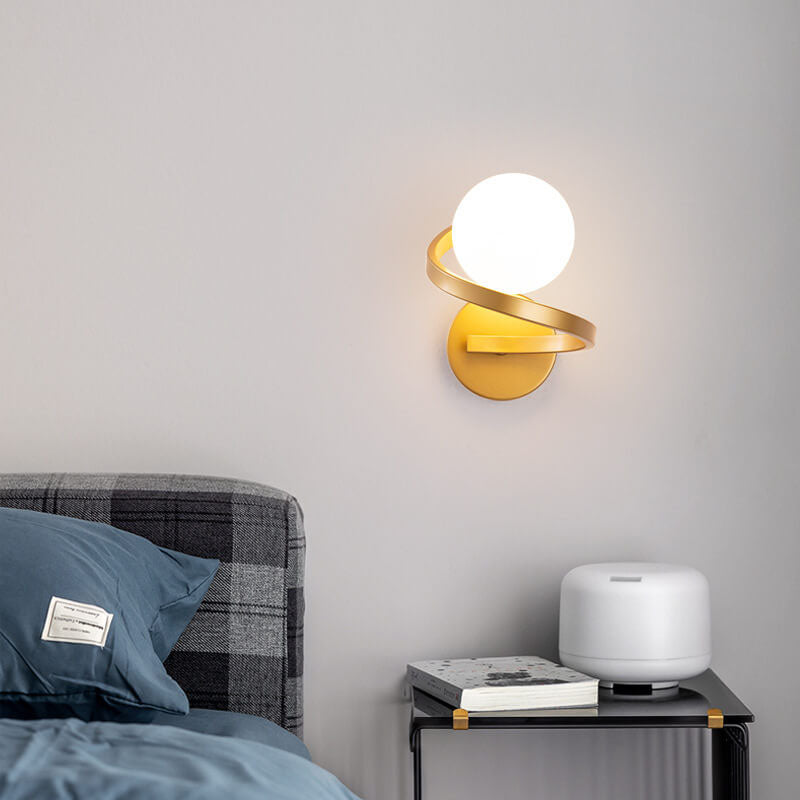 GlowFlex - moderna lampada da parete minimalista curva in ferro