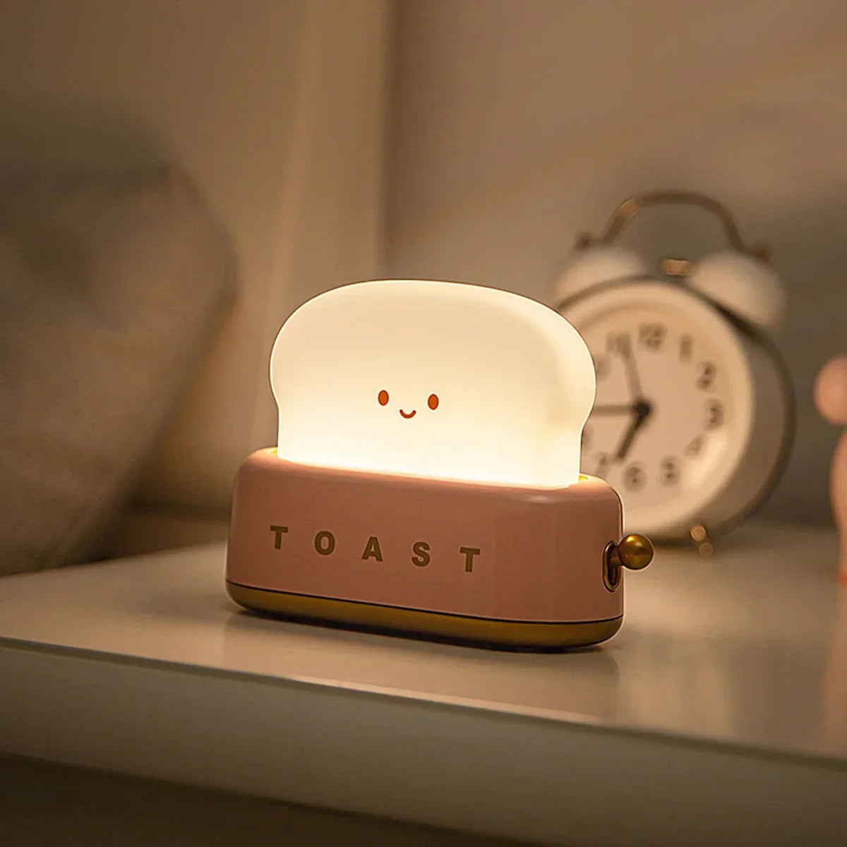Carinissima luce notturna a forma di toast - portatile, ricaricabile e d'atmosfera