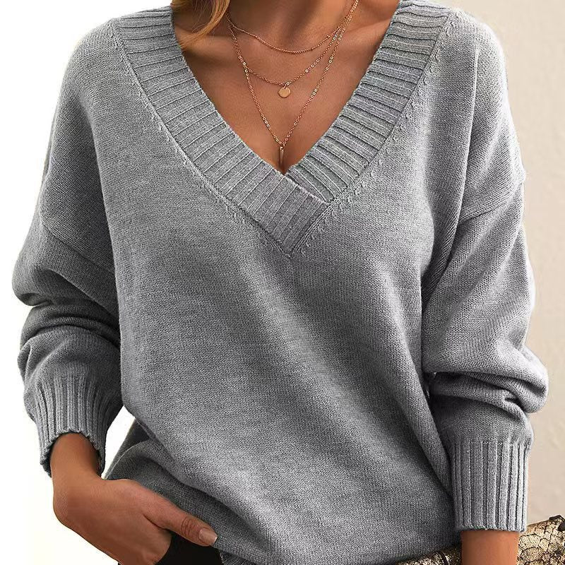Bolendo Aeliana | Eleganter Damen-Pullover mit V-Ausschnitt