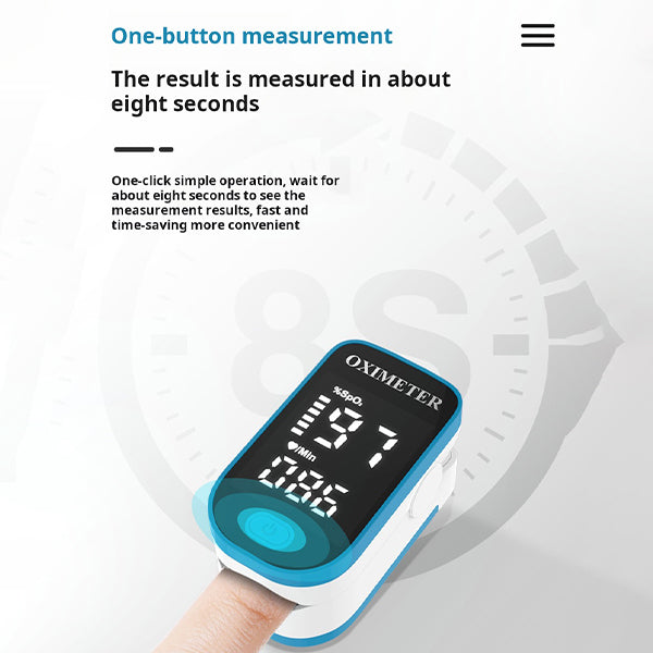 Virelio – Pulzní oxymetr s LED displejem a automatickým vypnutím – Pro cestování