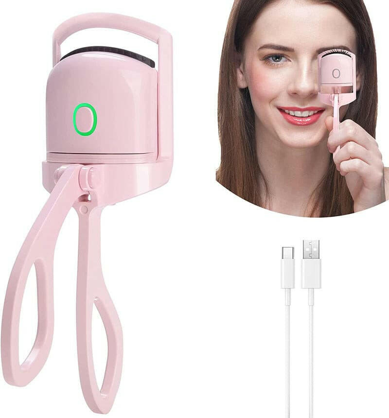 Bolendo Piega Ciglia Portatile con Pettine Riscaldato Elettrico