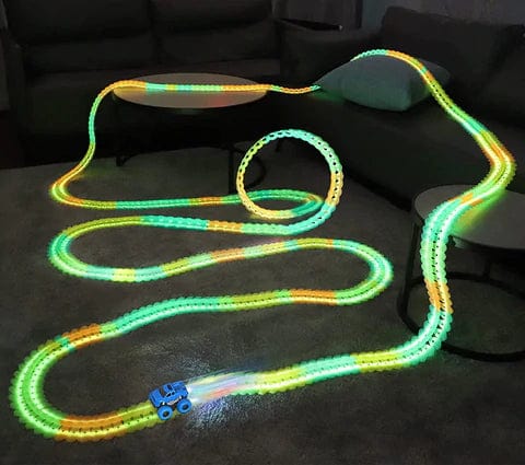 KidsPlay – Magnetická autodráha svítící a flexibilní – Děti 3+