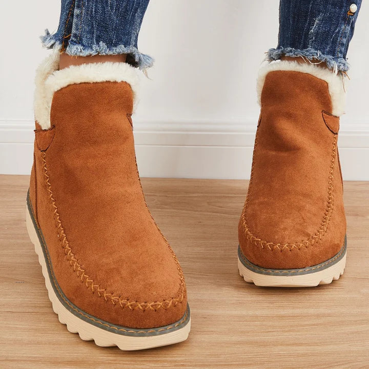 Madison - Les bottes en fourrure sont confortables en hiver !