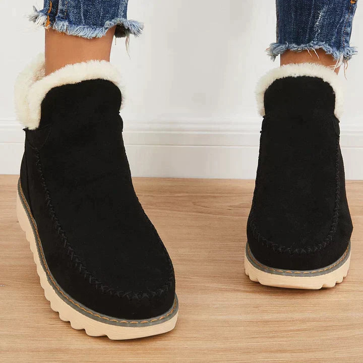 Madison - Les bottes en fourrure sont confortables en hiver !