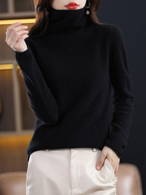 Audrey pull à col roulé – pull en laine élégant pour les jours froids