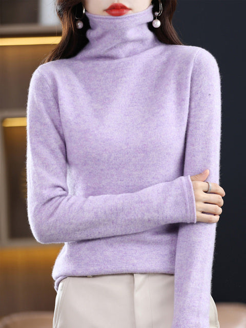 Audrey pull à col roulé – pull en laine élégant pour les jours froids