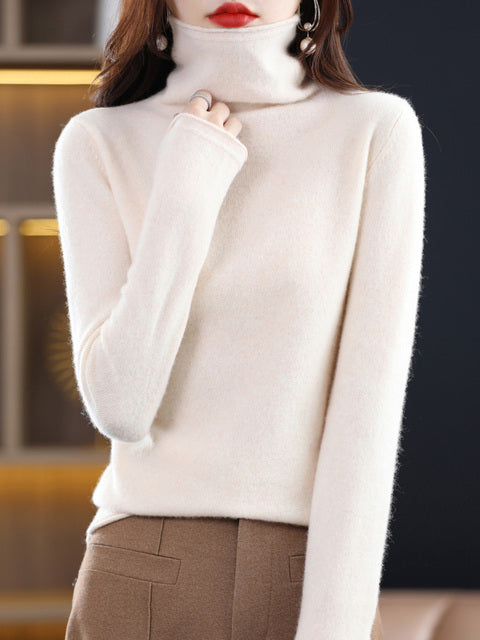 Audrey pull à col roulé – pull en laine élégant pour les jours froids