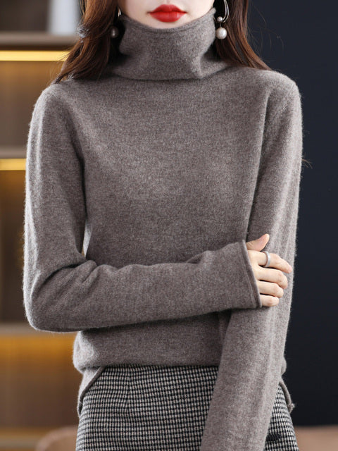 Audrey pull à col roulé – pull en laine élégant pour les jours froids