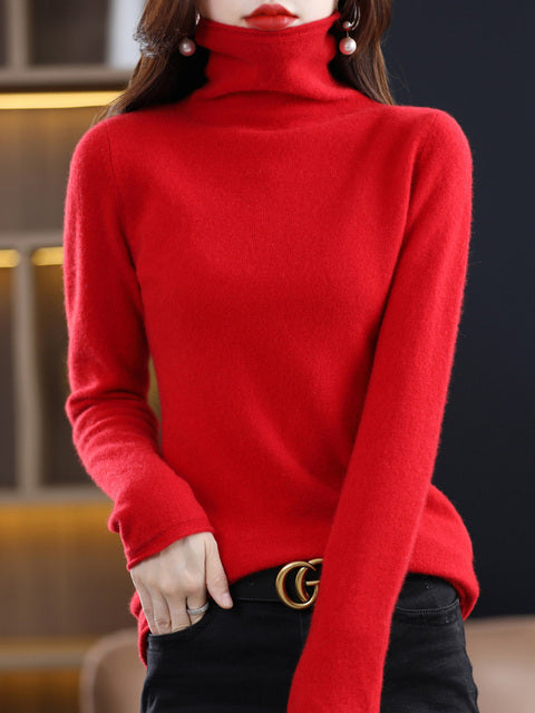 Audrey pull à col roulé – pull en laine élégant pour les jours froids