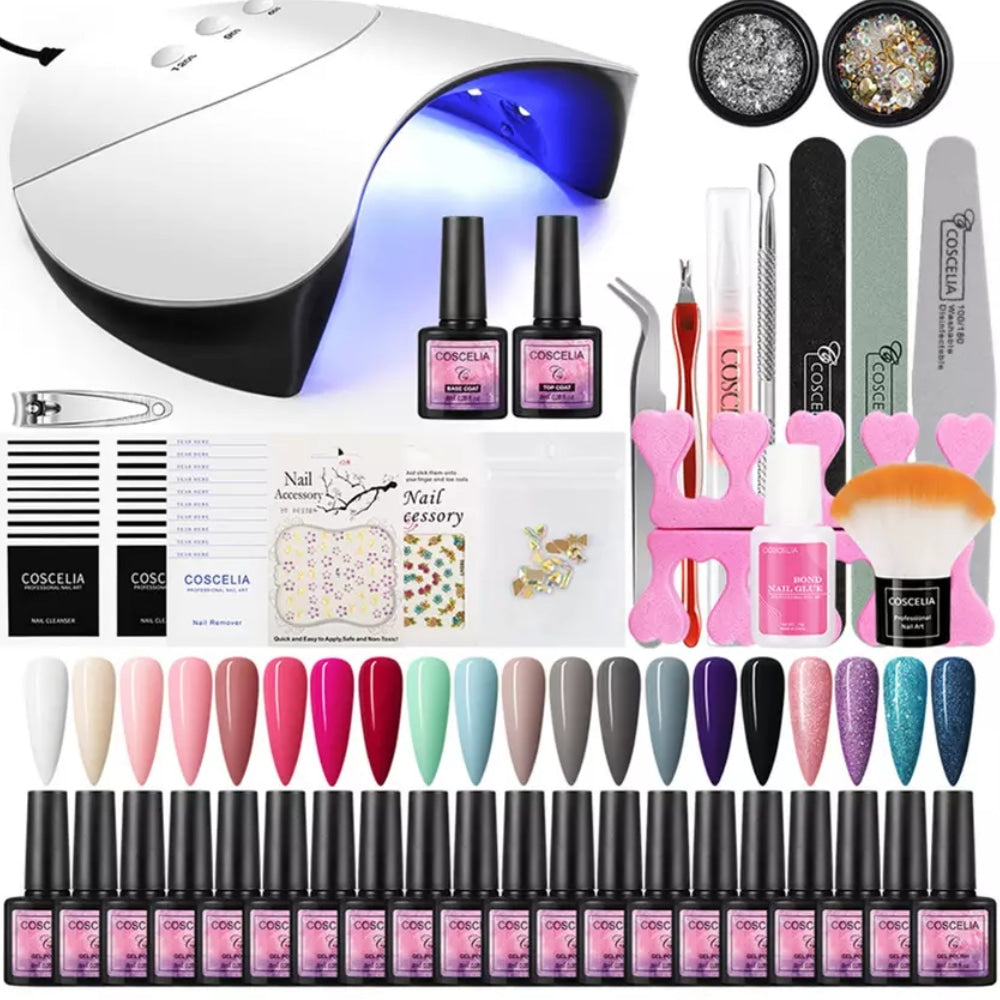 NailPro – Set completo per manicure con lampada LED da 36W – Design unghie a casa