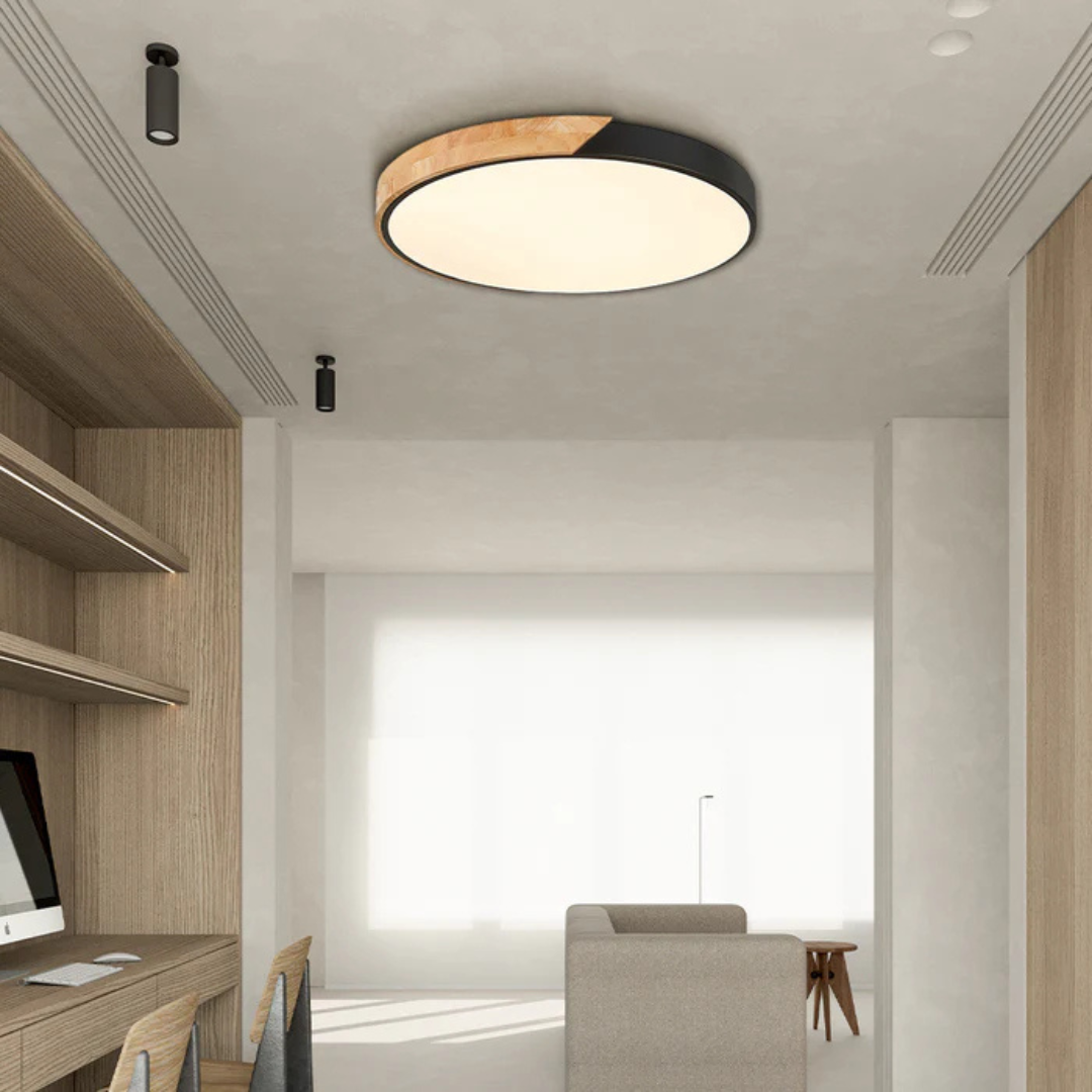 LED-Deckenleuchte – Skandinavisches Design aus Holz & Energieeffiziente Beleuchtung