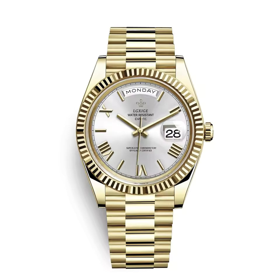 Herrenarmbanduhr – Elegantes Design mit Tages- und Datumsanzeige