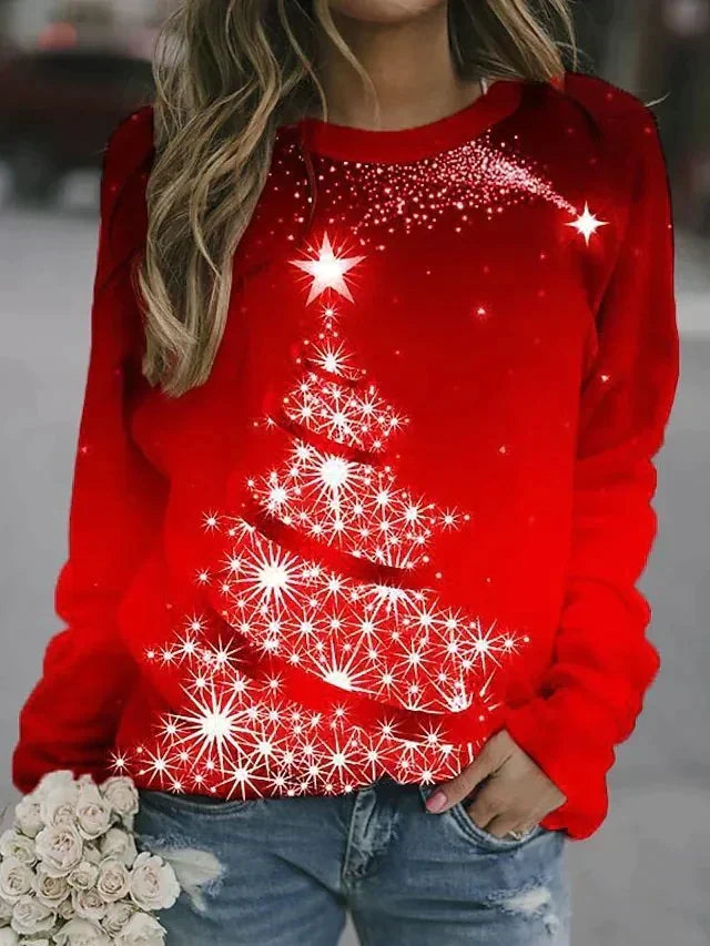 Kia – Pull de Noël confortable avec motif festif – Unisexe