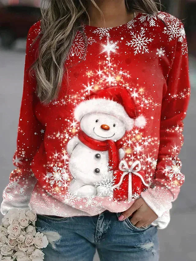 Kia – Pull de Noël confortable avec motif festif – Unisexe