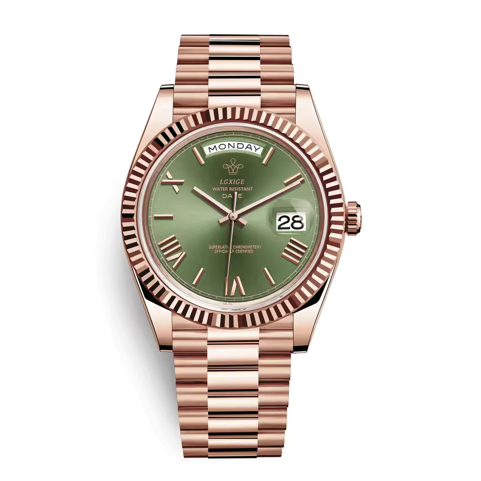 Herrenarmbanduhr – Elegantes Design mit Tages- und Datumsanzeige
