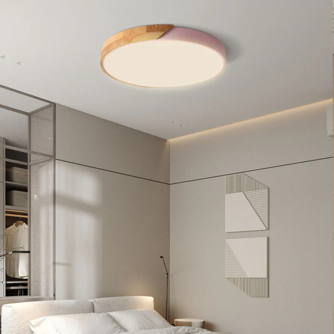 LED-Deckenleuchte – Skandinavisches Design aus Holz & Energieeffiziente Beleuchtung