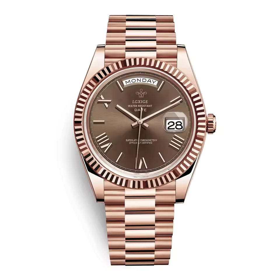 Herrenarmbanduhr – Elegantes Design mit Tages- und Datumsanzeige