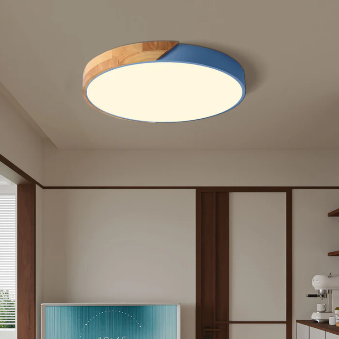 LED-Deckenleuchte – Skandinavisches Design aus Holz & Energieeffiziente Beleuchtung