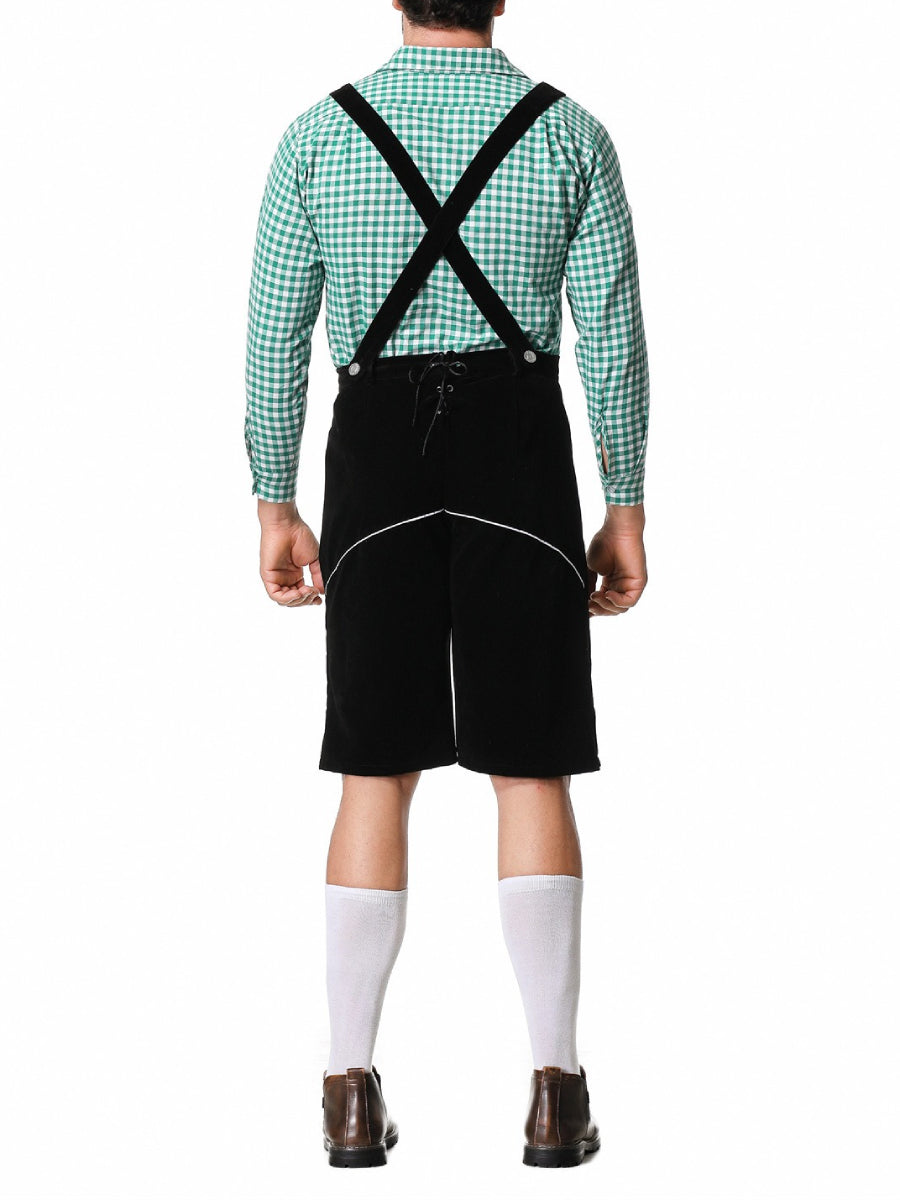 Bergbua – Lederhosen-kostumesæt med ternet skjorte – Din Wiesn-klassiker