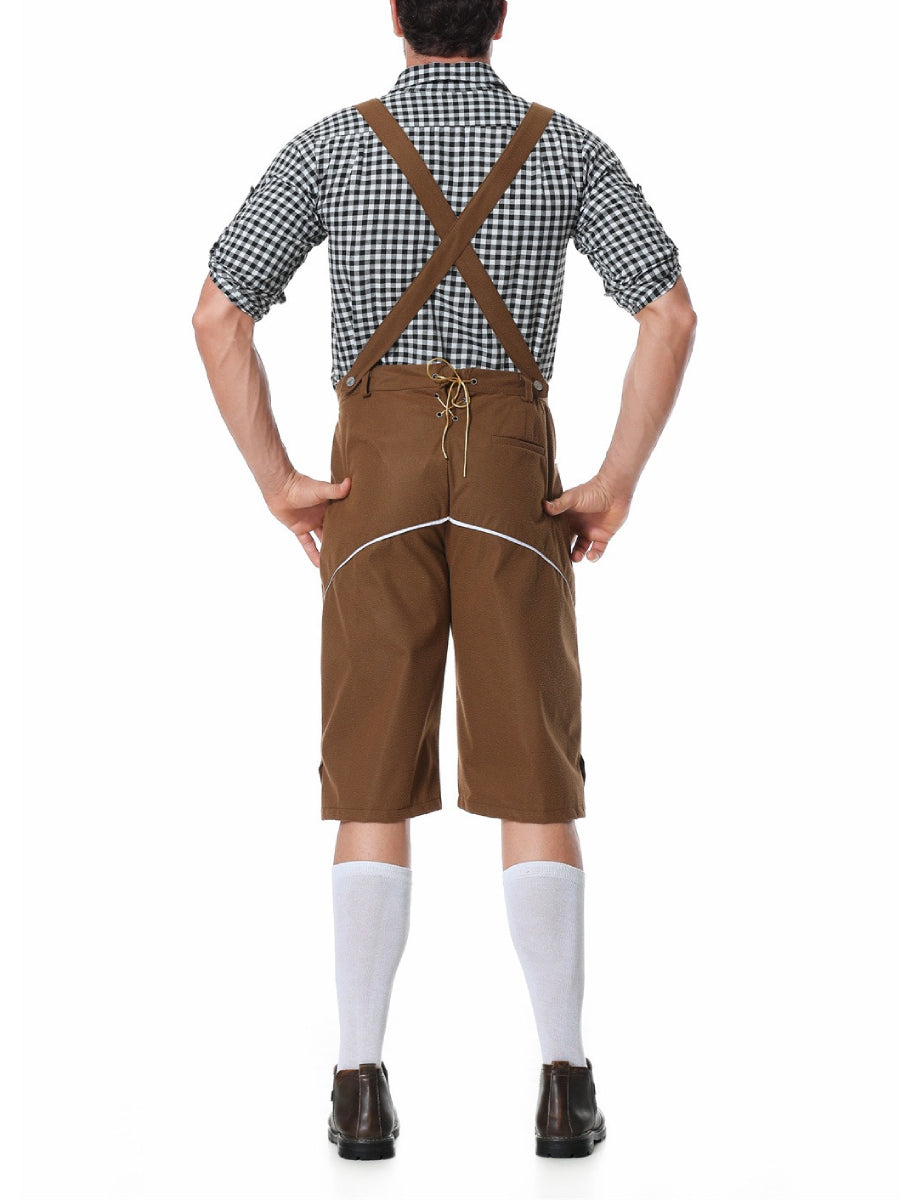 Bergbua – Lederhosen-kostumesæt med ternet skjorte – Din Wiesn-klassiker