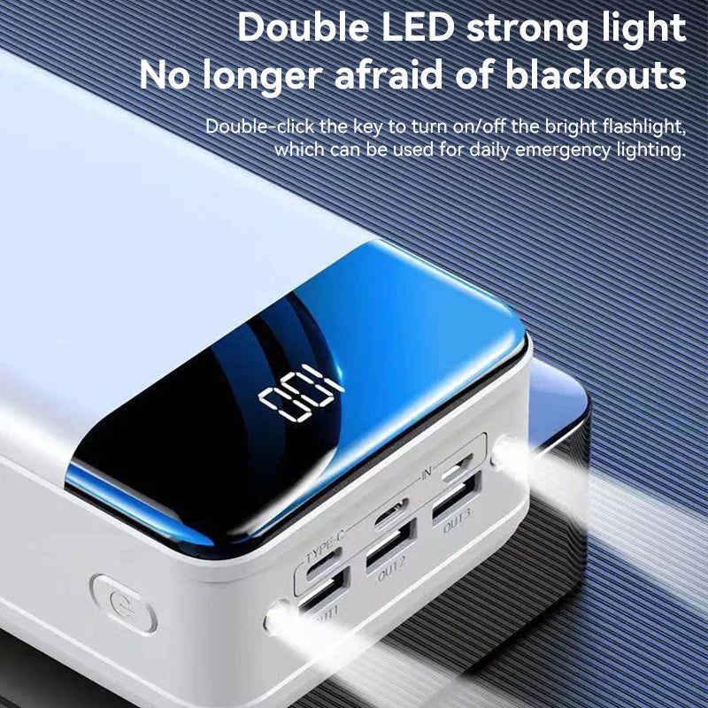 VoltEdge – Powerbank 50.000 mAh hurtigopladning – ideel til rejser