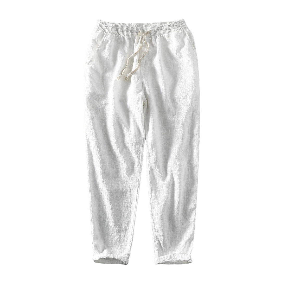 Bolendo Kurzarm-Hemd mit geometrischer Struktur und Leinen-Baumwoll-Hose für Herren
