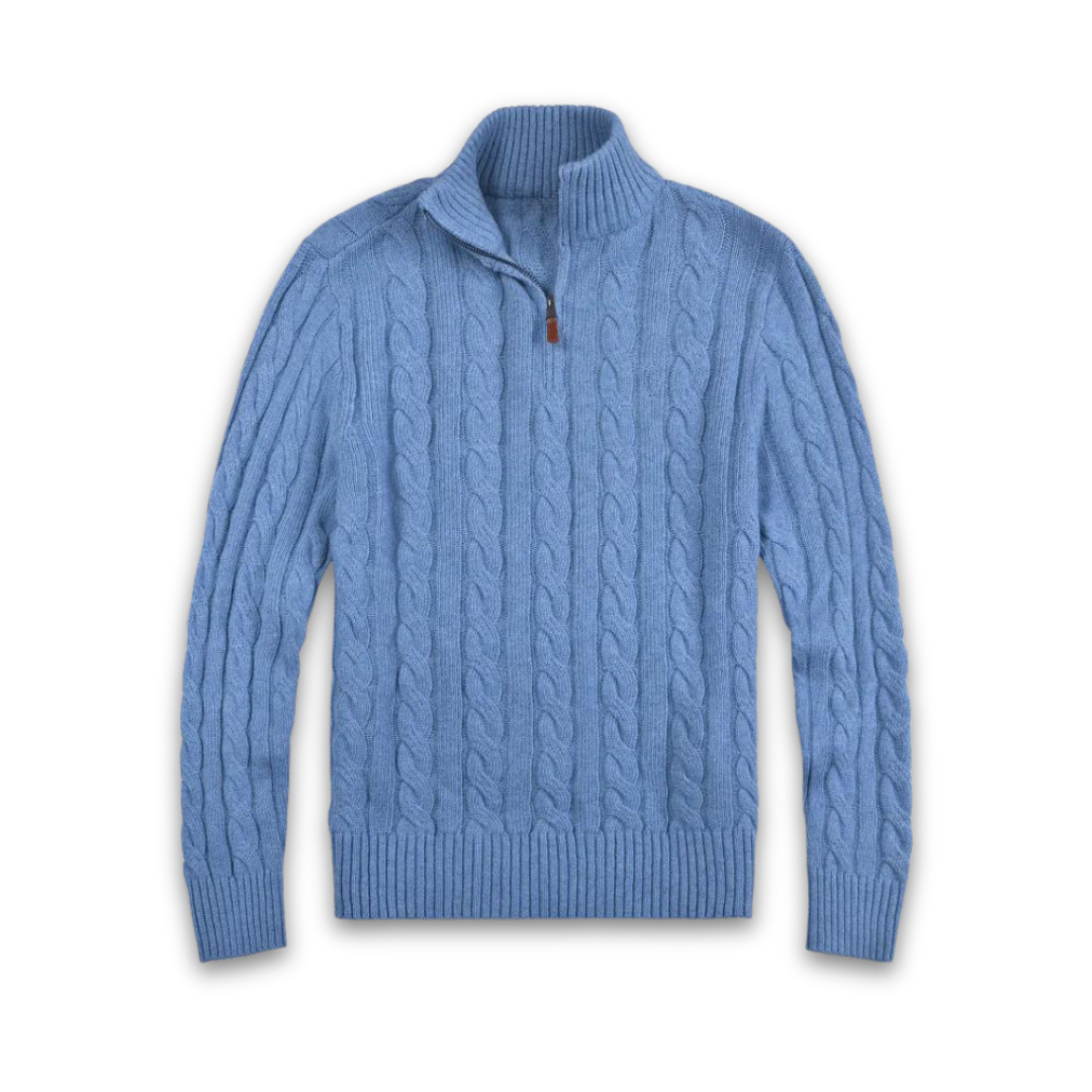 Yelko Sweater | Lässiger Herrenpullover mit halbem Reißverschluss | Stilvoll und bequem