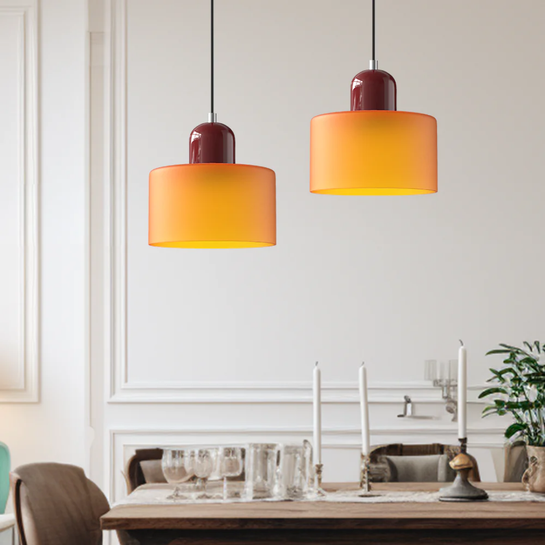 Retro-Hängelampe – Vintage-Design, Glasschirm & E27-Fassung