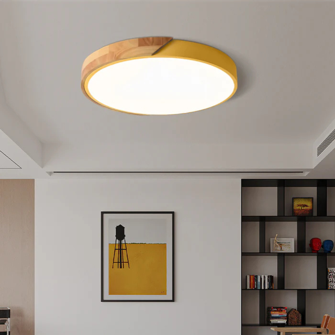LED-Deckenleuchte – Skandinavisches Design aus Holz & Energieeffiziente Beleuchtung