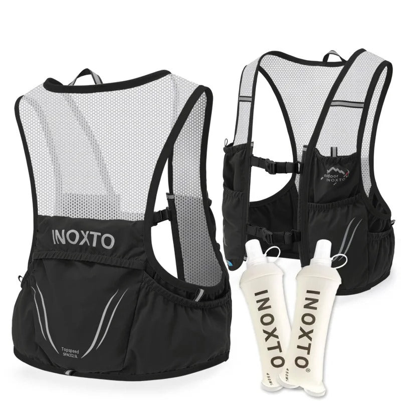OutdoorHaven Trailrunvest - Comprend 2 flasques souples, gilet d'hydratation pour coureurs de trail