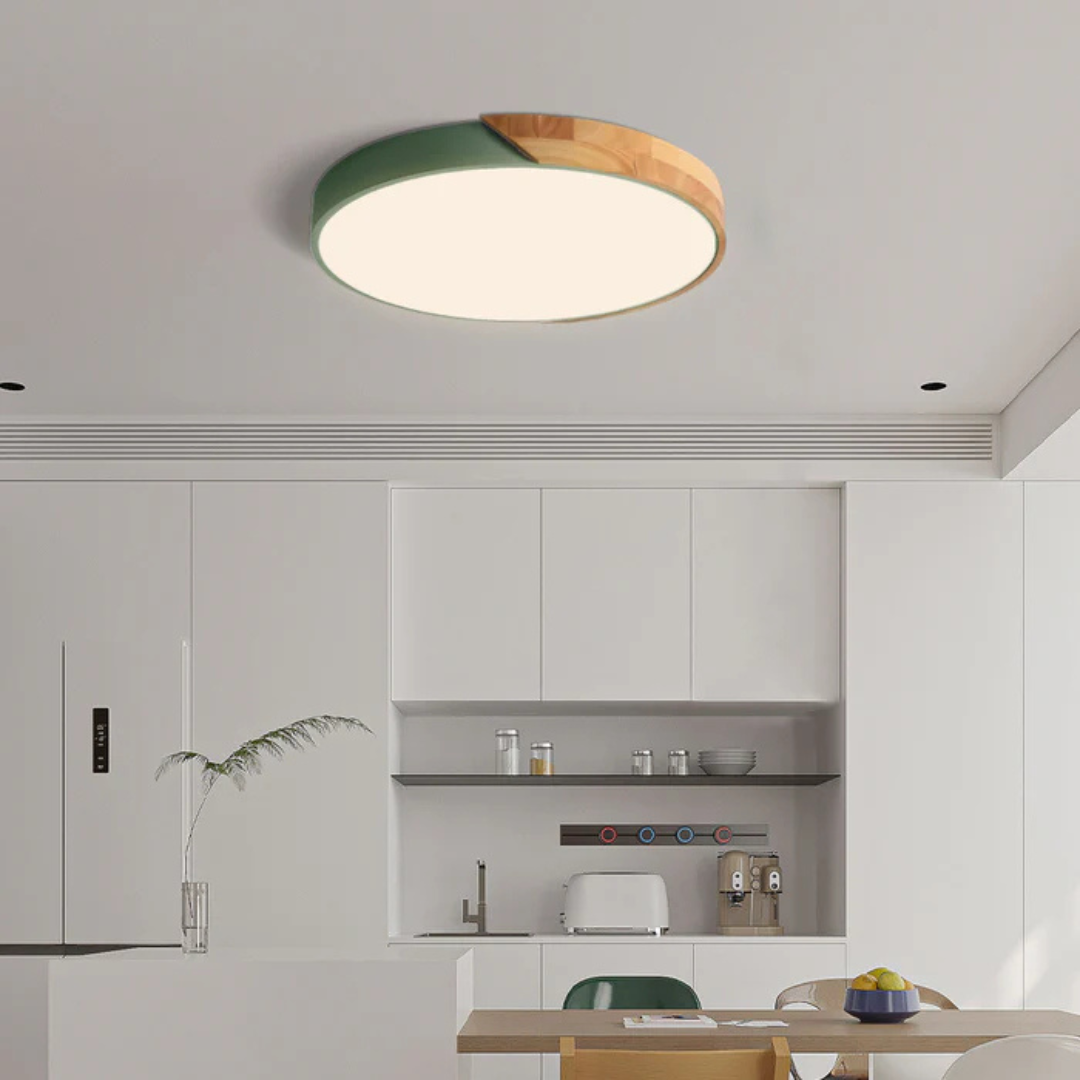 LED-Deckenleuchte – Skandinavisches Design aus Holz & Energieeffiziente Beleuchtung
