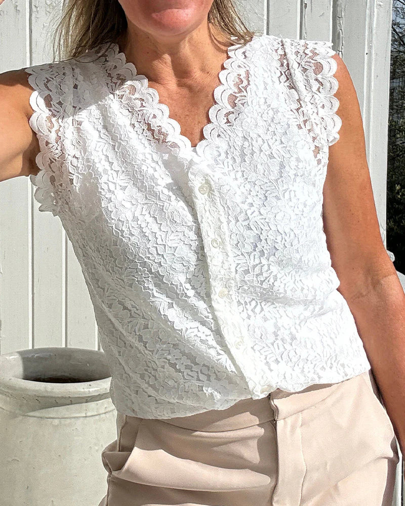 Élégant top en dentelle - Emersyn