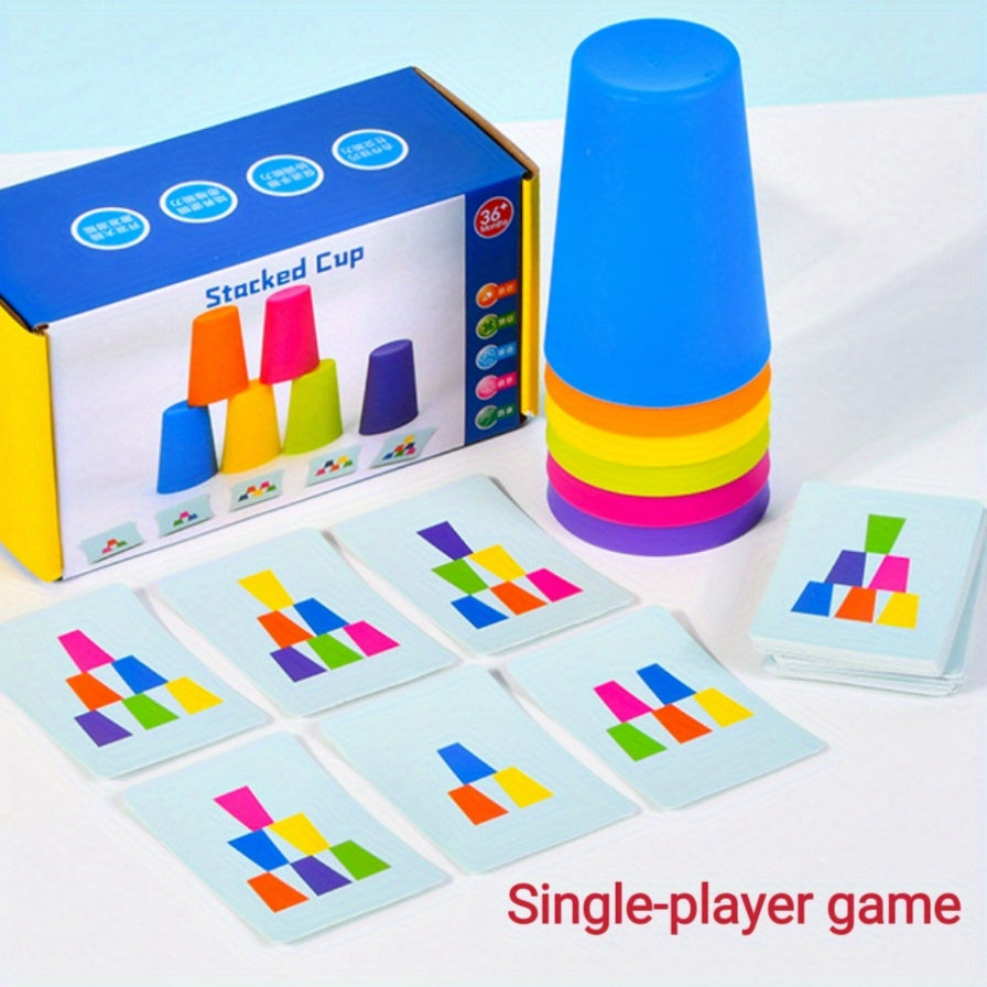 Pedagogická skládací puzzle hra s kelímky - StackSmart