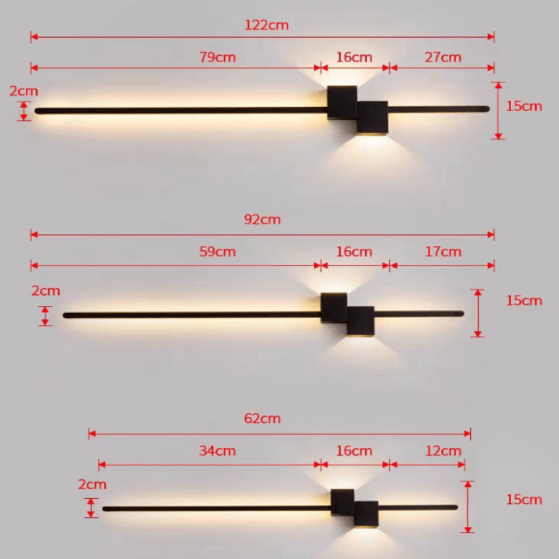 LED-Wandleuchte – Schlankes Lineares Design mit Sanfter Indirekter Beleuchtung & Robuster Metallverarbeitung