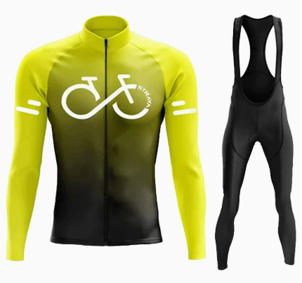 Radtrikot Set Herren – Atmungsaktiv, Langarm & Elastisches Fahrraddesign