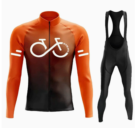 Radtrikot Set Herren – Atmungsaktiv, Langarm & Elastisches Fahrraddesign