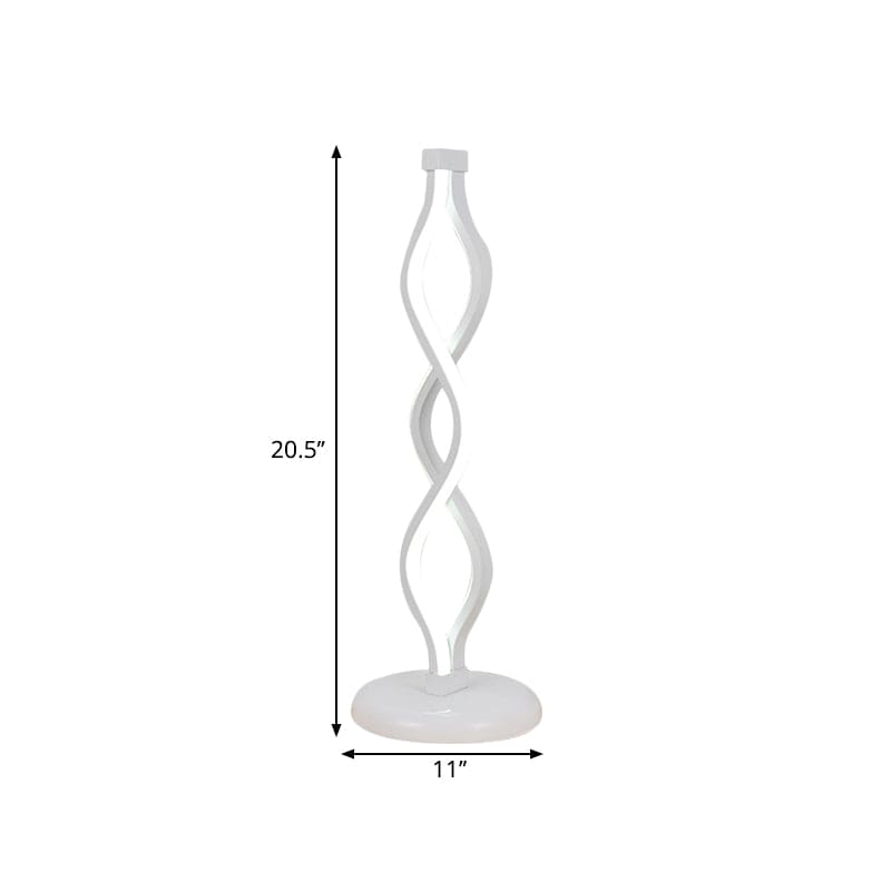 LightElegance - lampada da tavolo LED con spirale bianca