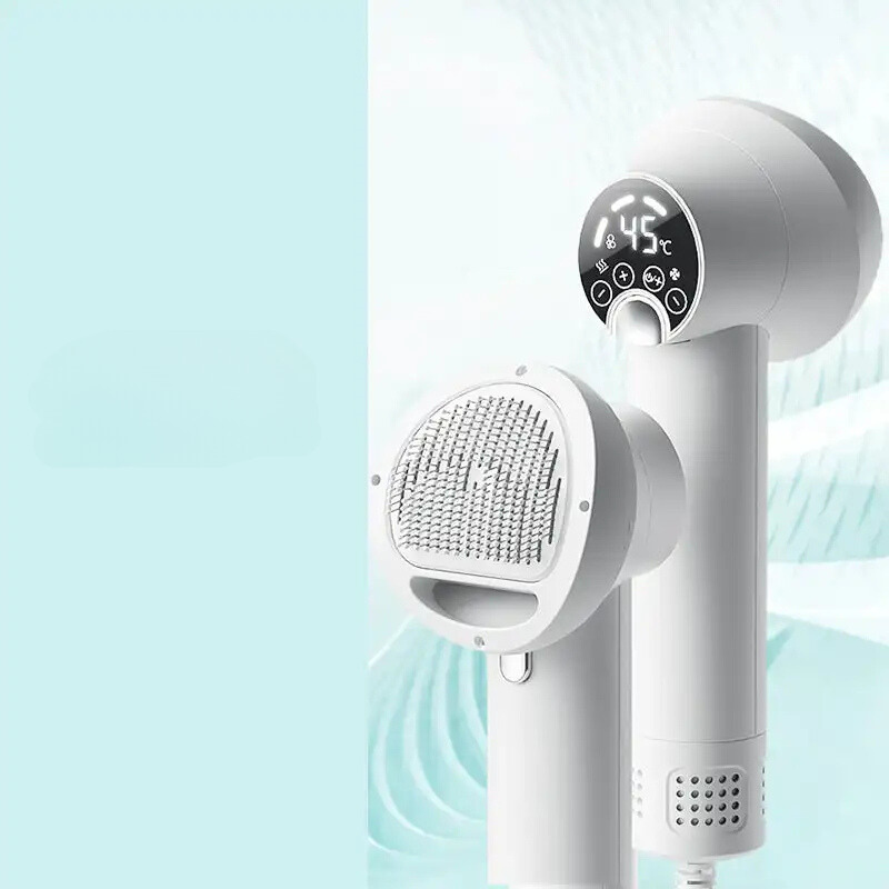 PurrfectDry - Støjsvag 2-i-1 Hårtørrer med Dyrebørste