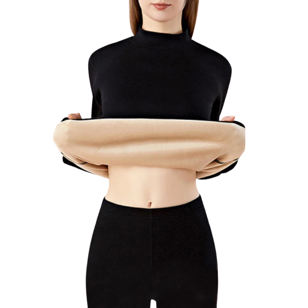 Biancheria termica per donne – Set a manica lunga ultra spessi senza cuciture per attività invernali