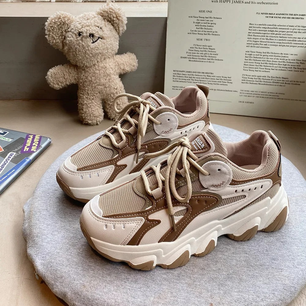 Abby - Modische und Gemütliche Plateau-Sneakers