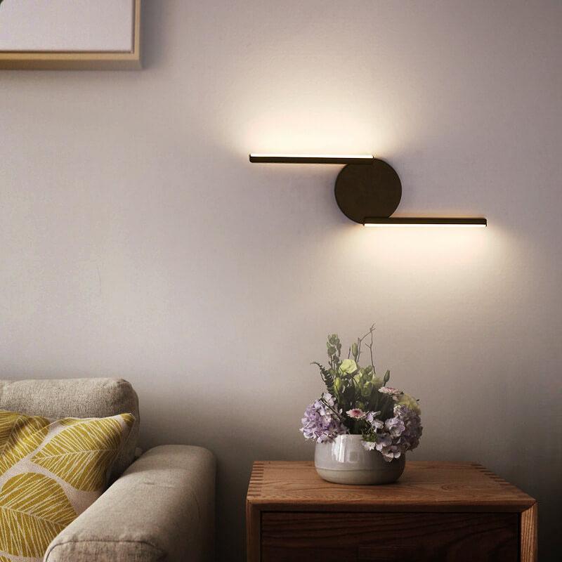 LumiLine - Lampada da parete LED moderna in alluminio con curve minimaliste