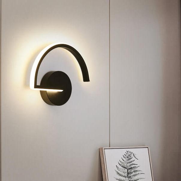 LumiLine - Lampada da parete LED moderna in alluminio con curve minimaliste