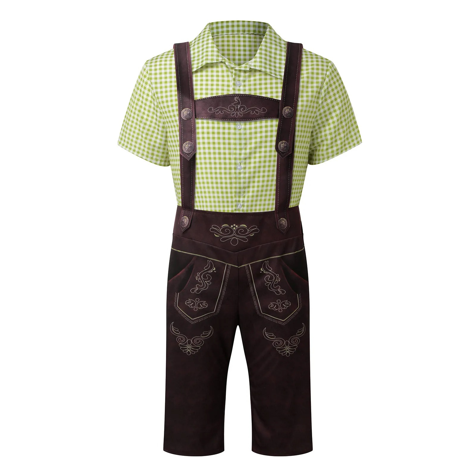 AlpenHo – Pantalon en cuir traditionnel pour enfants avec chemise et broderie